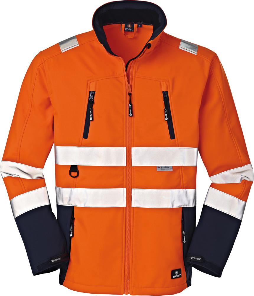4Protect® Jacke Pittsburgh, Softshell neonorange-marine - bekommst Du bei ★ HUG Technik ✓