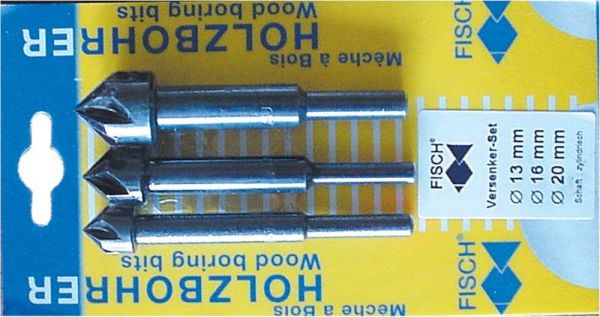 Fisch Krauskopfversenkersatz90G 3teilig13-20x60/90 mmWS - direkt bei HUG Technik ✓ Fisch Krauskopfversenkersatz90G 3teilig13-20x60/90 mmWS - direkt bei HUG Technik ✓