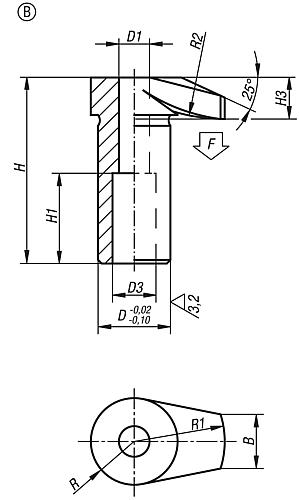 Spannhaken D=16, Form: B Vergütungsstahl - K0012.106 - bei HUG Technik ✭