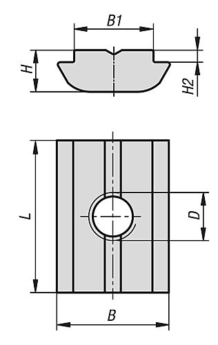 Nutenstein M04 Stahl, Typ B - K1026.1004 - erhältlich bei ✭ HUG Technik ✓