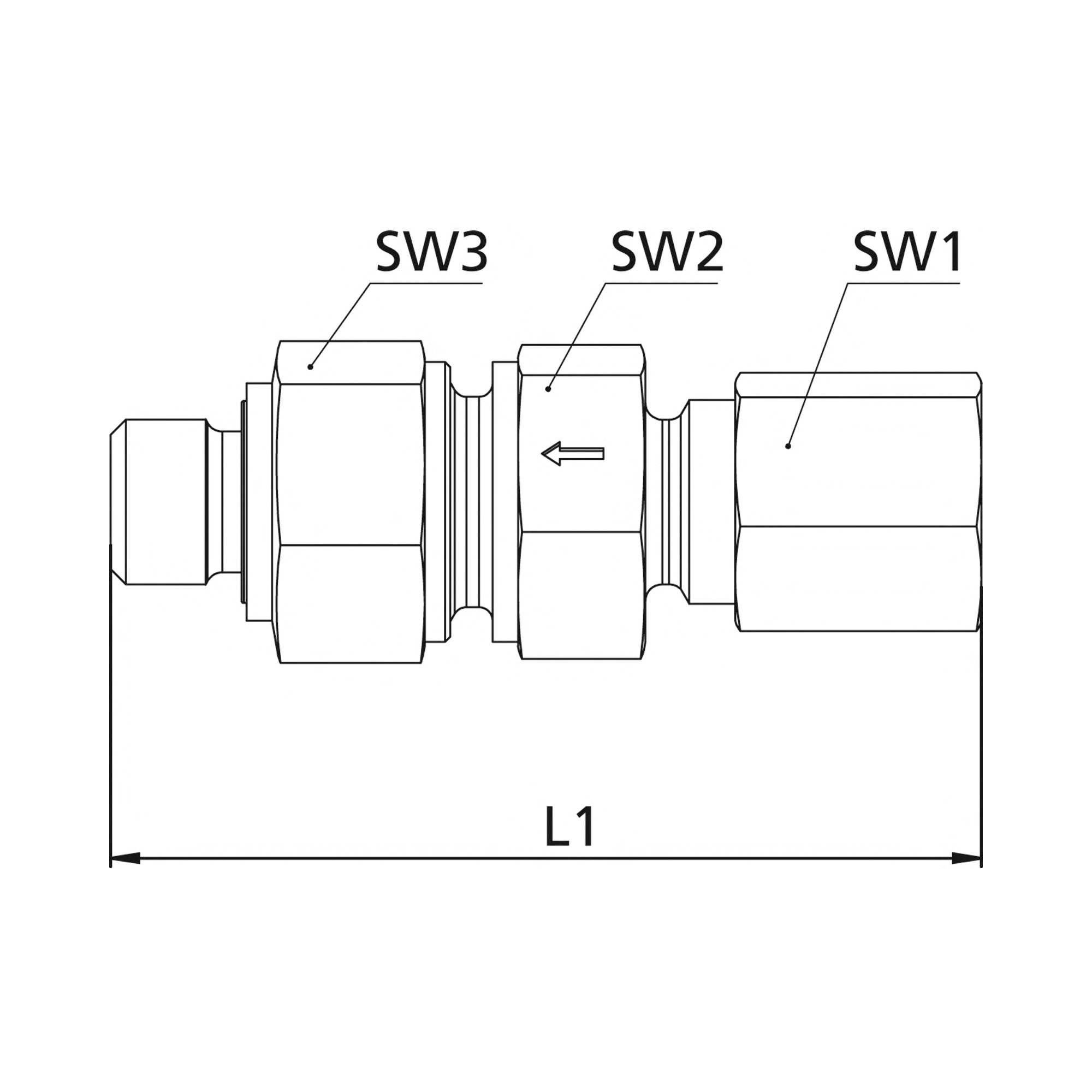Rückschlagventil, G1a., Rohr-Außen-Ø 25mm, PN max. 250, Stahl verzinkt - bei HUG Technik ✓ ✌