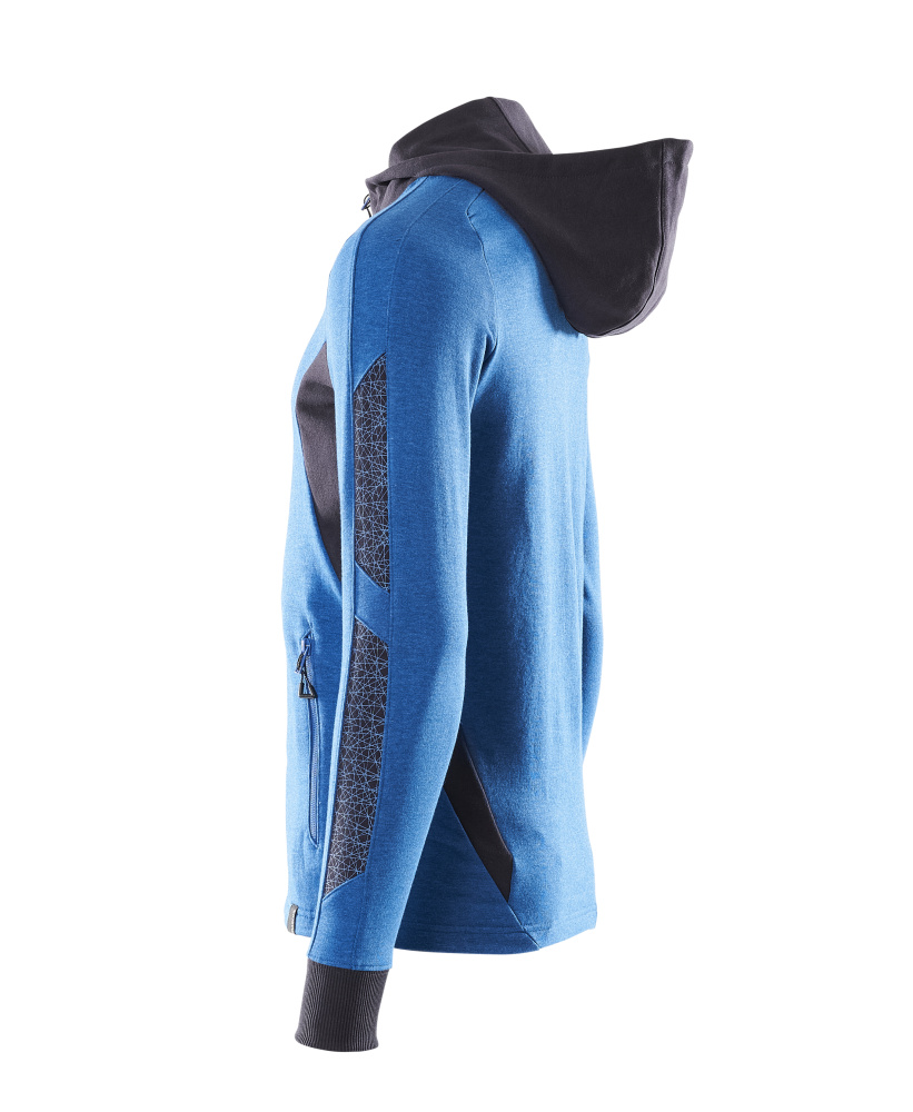 MASCOT® ACCELERATE Kapuzensweatshirt mit Reißverschluss  Gr. 2XL/ONE, azurblau/schwarzblau - erhältlich bei ♡ HUG Technik ✓