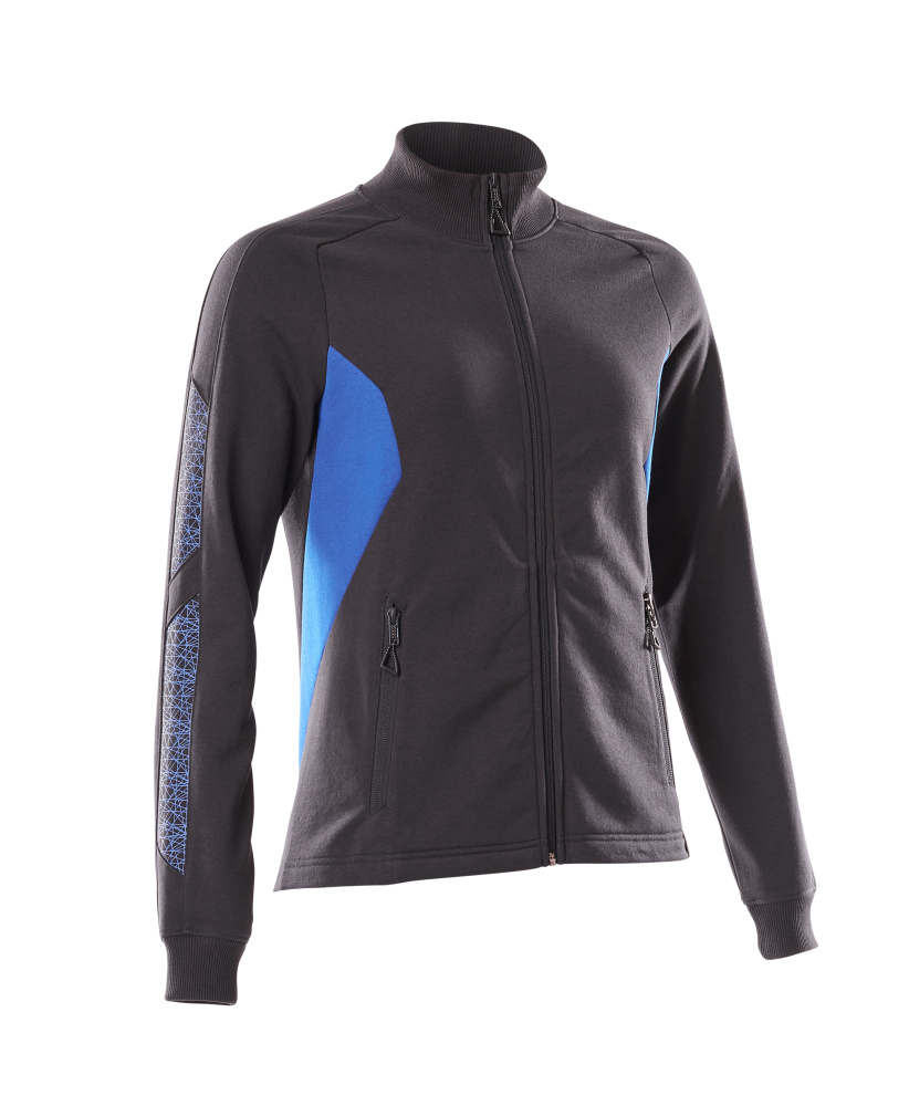 MASCOT® ACCELERATE Sweatshirt mit Reißverschluss  Gr. 2XL/ONE, schwarzblau/azurblau - jetzt NEU  bei ✭ HUG Technik ✓