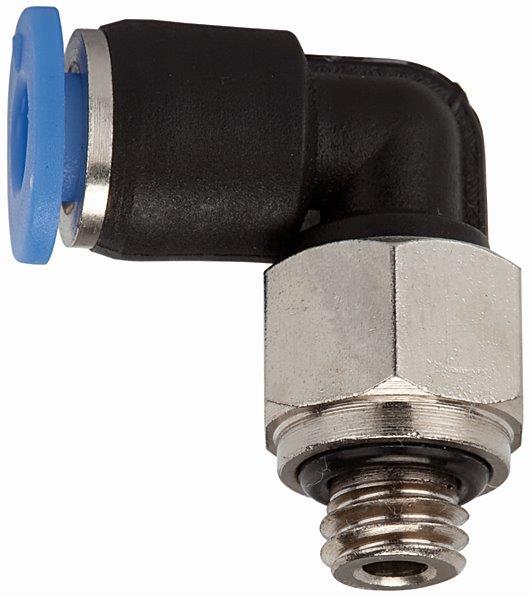 L-Steckverschraubung »Blaue Serie« mini, drehbar, M7 - direkt bei HUG Technik ✓