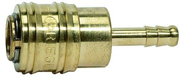Schnellverschlusskupplung NW 7,2 »connect line«, Messing blank, Tülle LW 6 - direkt bei HUG Technik ✓