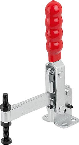 Schnellspanner Standard L=111,9 Stahl, Fuß waagrecht, Komp: Kunststoff, Komp: rot, F2=2600 - K1258.02600 - direkt von HUG Technik ✓