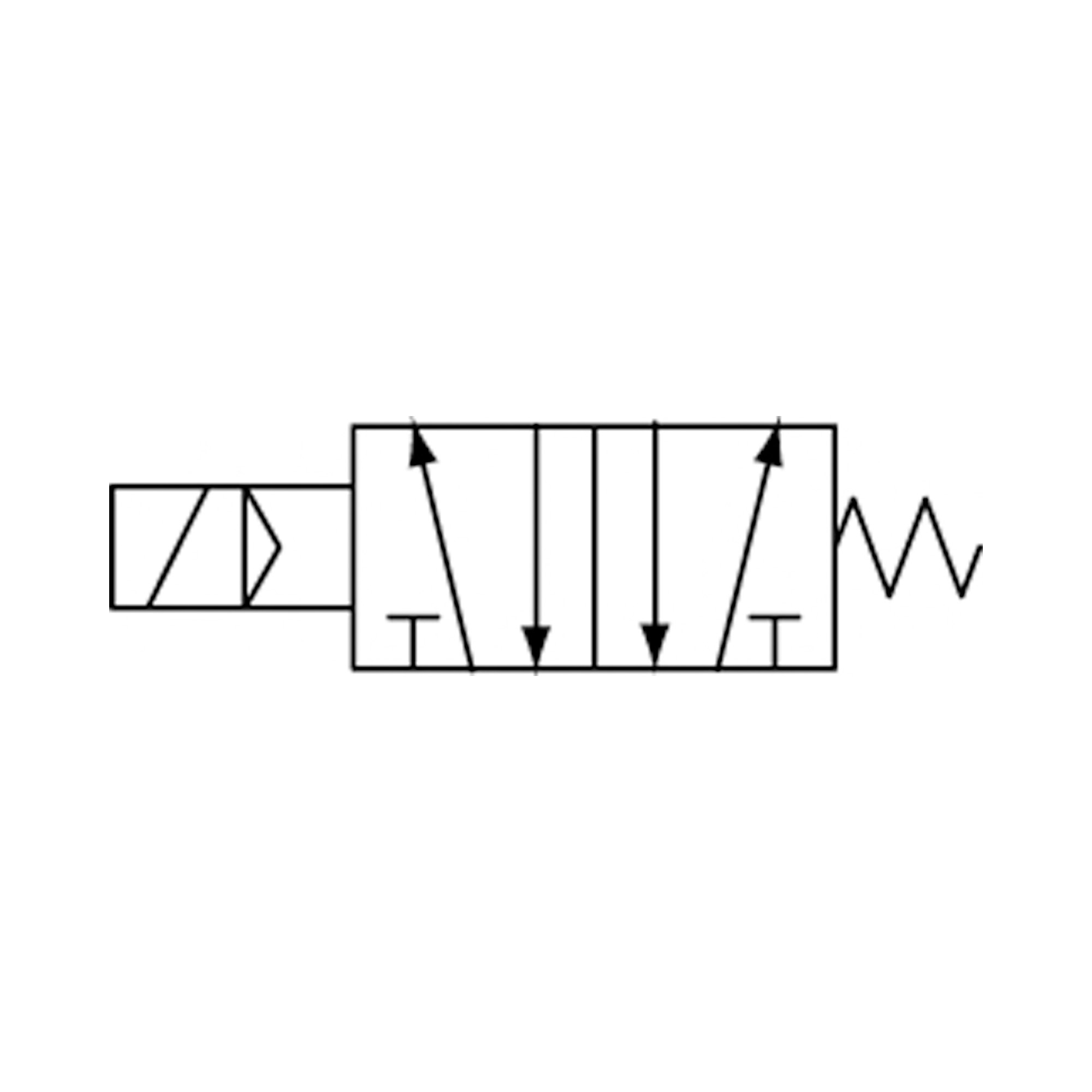 5/2-Wegeventil elektropneum. »4V« monostabil, G 1/2, 230 V, 50 Hz - erhältlich bei ☆ HUG Technik ✓