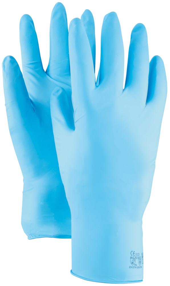 KCL Handschuh Dermatril® 743 P, blau (Box mit 50 Stück) - bei HUG Technik ✭