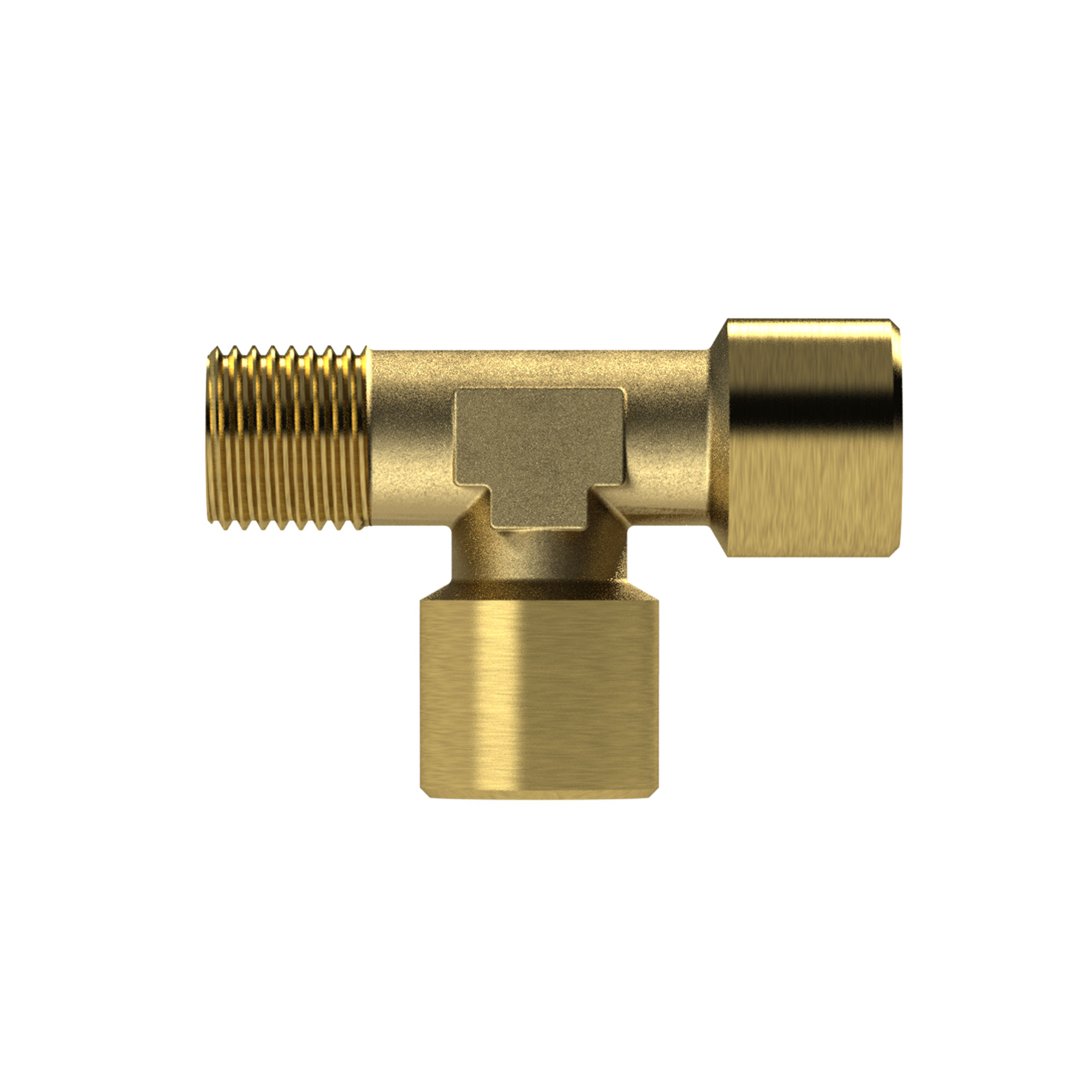 T-Stück, innen/innen/außen, G/R 3/4, SW 25, Messing blank - gibt’s bei HUG Technik ✓