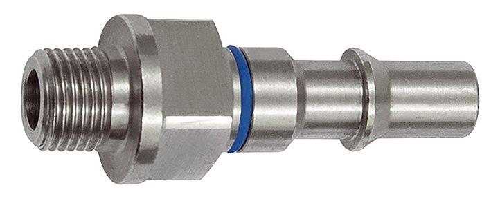 Nippel unverwechselbar NW 6, ISO 6150 C, G 1/8 AG, blau - bei HUG Technik ✭