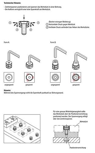 Zentrierspanner Rund H=11,5, Form: A Stahl, Komp: Stahl - K1166.11608 - erhältlich bei ✭ HUG Technik ✓