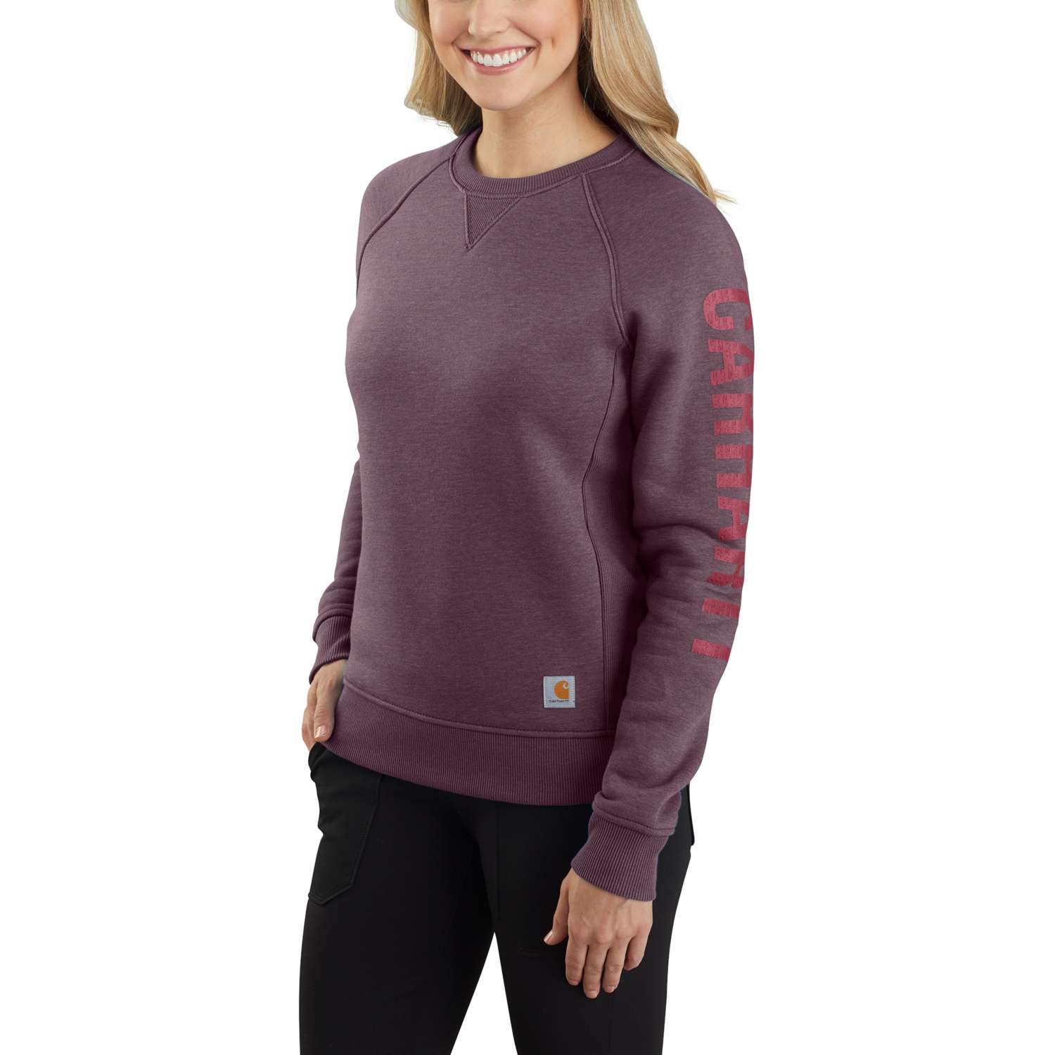 carhartt® Damen-Sweatshirt »CLARKSBURG CREWNECK SWEATSHIRT« blackberry heather - bei HUG Technik ✓