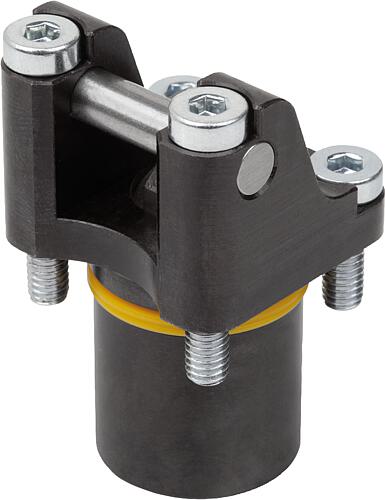 Drehhebelspanner hydraulisch, Form:B einfach wirkend, DK=12, gebohrte Kanäle Stahl - K1856.122304