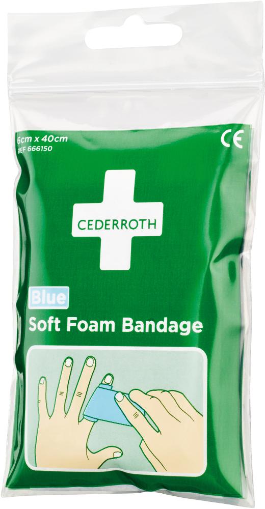 CEDERROTH Schaumbandage blau 6 cm x 40 cm, 1 Beutel - bei HUG Technik ✭