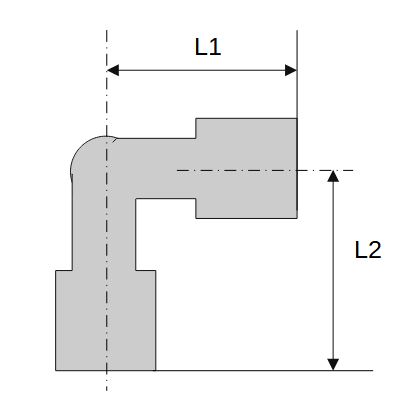 Winkelverbinder 90°, Messing, »sharkbite«, für Rohr-Außen-ø 15 mm - direkt von HUG Technik ✓