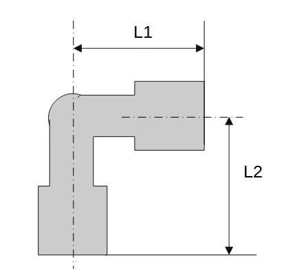 Aufschraubverschraubung Winkel G 1/4 IG, Schlauch 4/6, Polyamid - erhältlich bei ♡ HUG Technik ✓