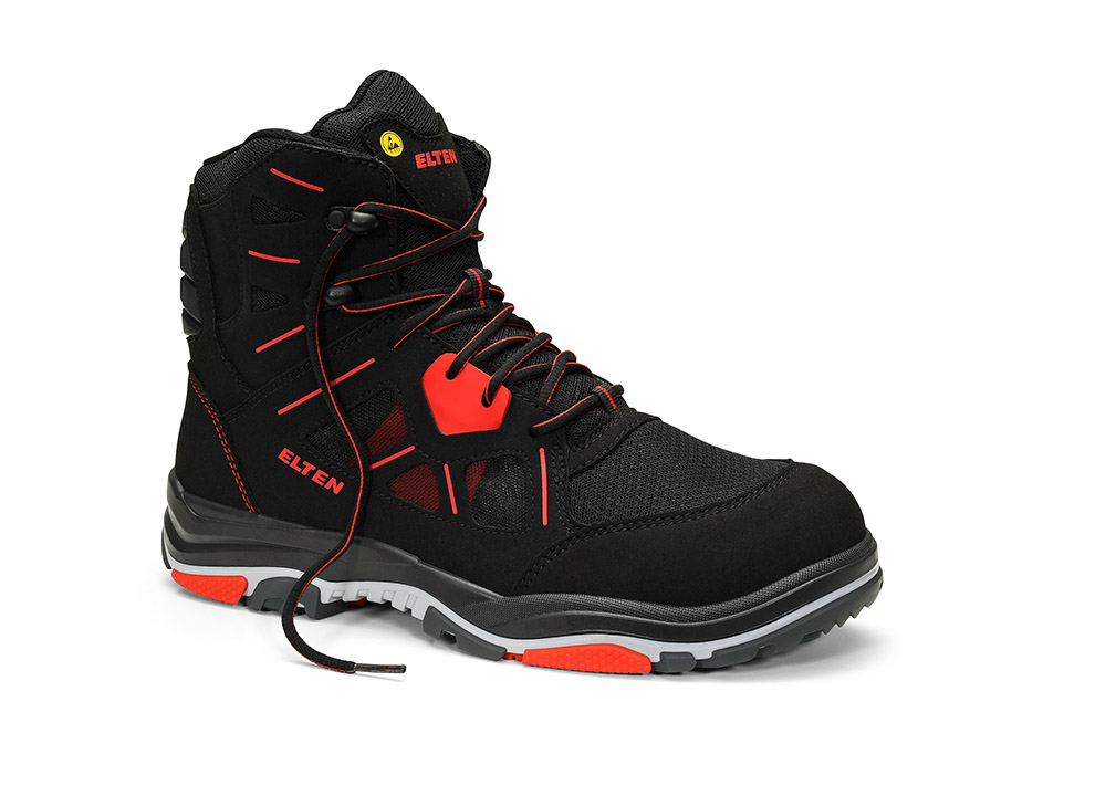 ELTEN® Sicherheitsstiefel ANTHONY red Mid ESD S1 - gibt’s bei ☆ HUG Technik ✓