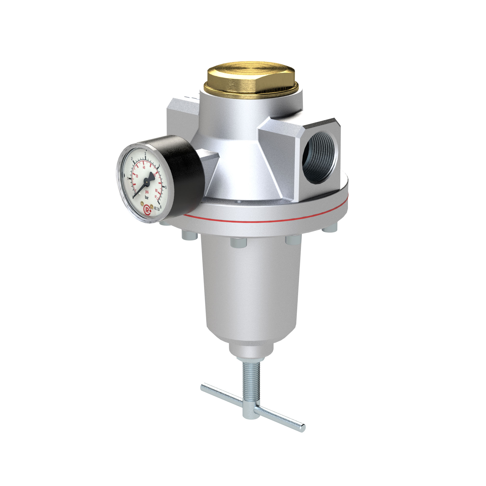 Konstant-Druckregler inkl. Manometer, BG 4, G 1, 0,5 - 10 bar - erhältlich bei ✭ HUG Technik ✓