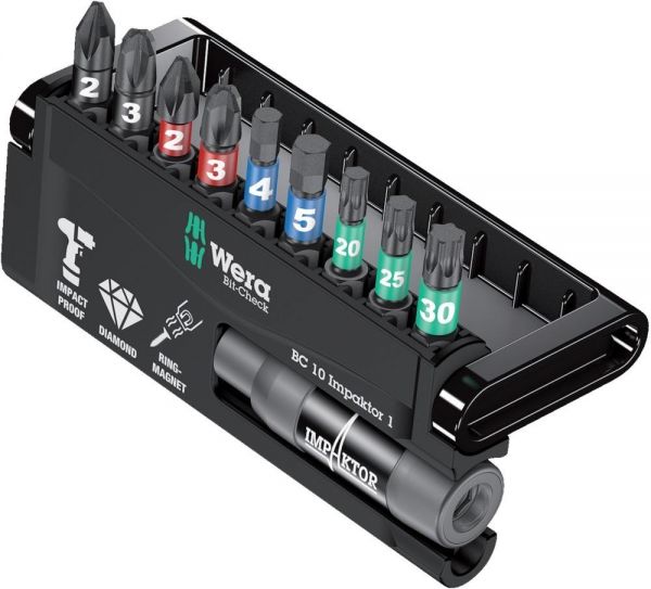 Wera® Bit-Sortiment Bit-Check 10 Impaktor 1, 10-teilig - bekommst Du bei ★ HUG Technik ✓