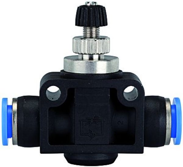 Drosselrückschlagventil Steckanschluss, Schlauch-ø 10 mm, »Blaue Serie« - bei HUG Technik ✭
