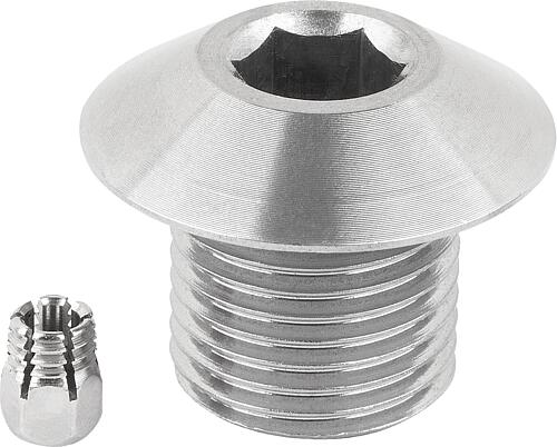 Positionierbuchse für Zustandssensor, D=4, M12X1,5, Form:C m. Gewinde und Anlaufkegel, Edelstahl 1.4034 gehärtet - K1840.1304121
