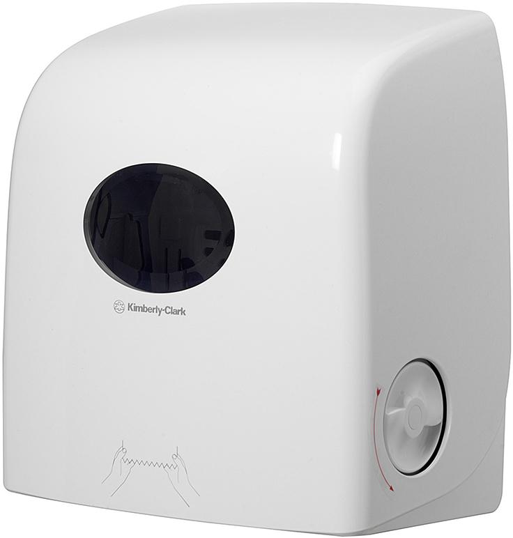 Rollenhandtuchspender Aquarius™ Slimroll™, Kunststoff, weiß, 343x318x191mm - erhältlich bei ♡ HUG Technik ✓