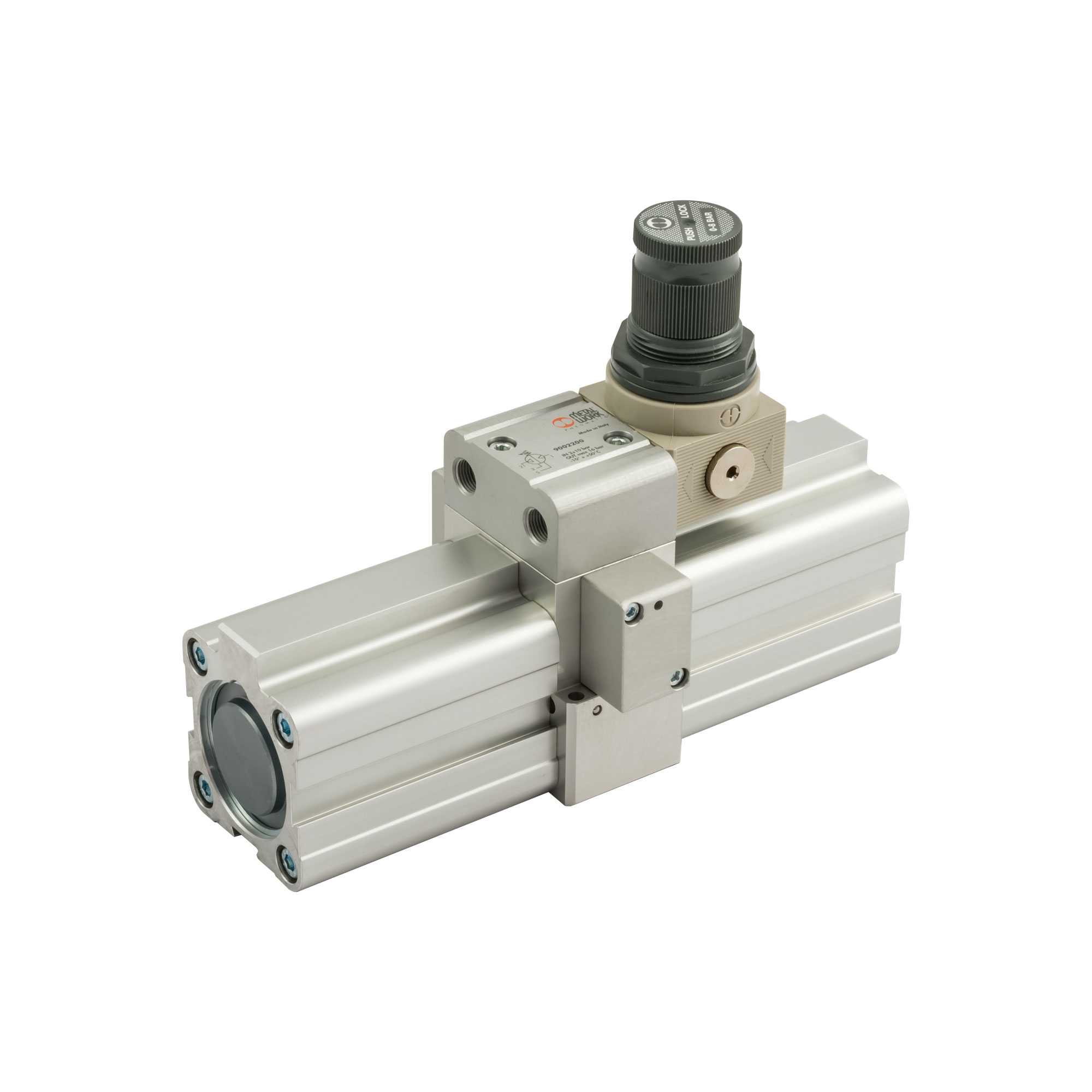 Doppelkolben-Druckverstärker (Booster) m. Regler,G1/8, Kolben-Ø40 - bei HUG Technik ✓ ✌