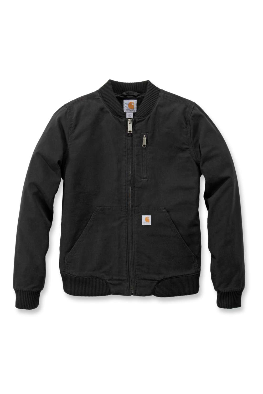 carhartt® Damen Bomberjacke, Stretchleinen CRAWFORD BOMBER JACKET black Flach  - gibt’s bei ☆ HUG Technik ✓
