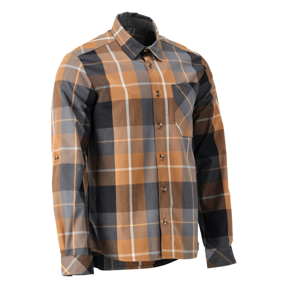 MASCOT® CUSTOMIZED Hemd aus Flanell  Gr. 2XL, nussbraun-kariert - direkt bei HUG Technik ✓