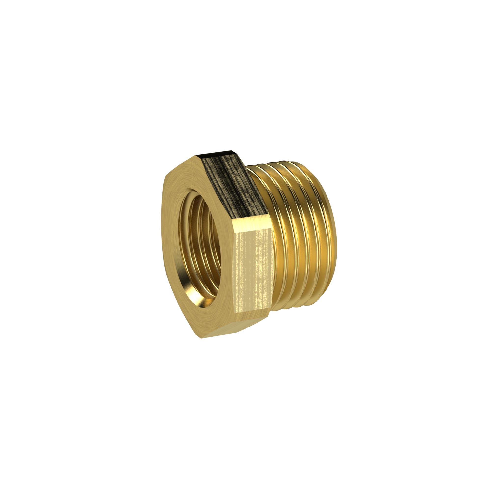 Reduziernippel kurz, G 3 a., G 2 i., SW 95, Messing - gibt’s bei HUG Technik ✓