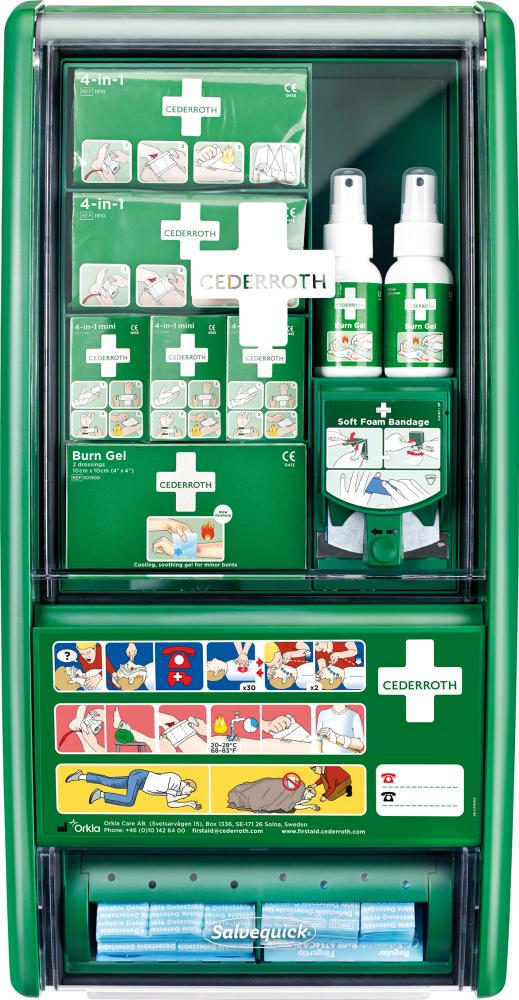 Erste Hilfe Station »First Aid & Burn Station Set mit DIN 13157« CEDERROTH - bei HUG Technik ✓