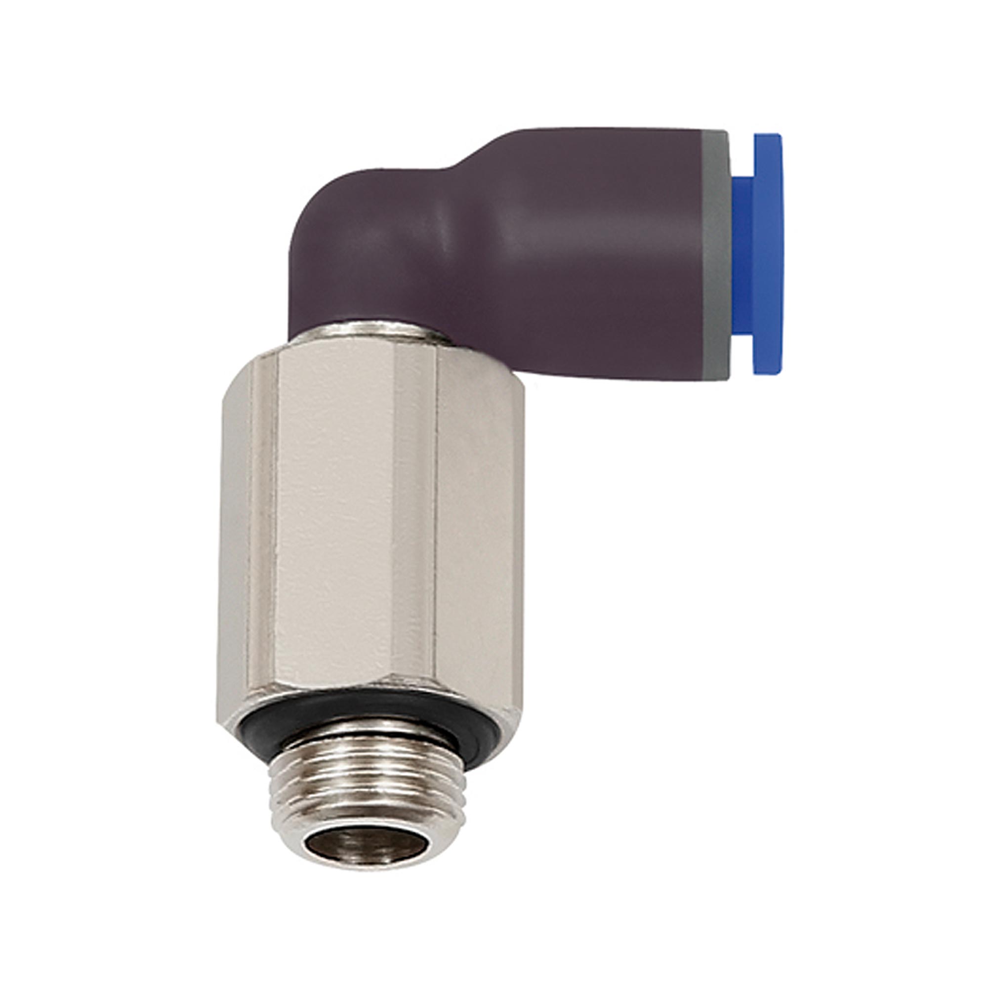 L-Steckverschraubung »Blaue Serie« lang, drehbar, G 1/2 a., Ø12mm - bei HUG Technik ☆
