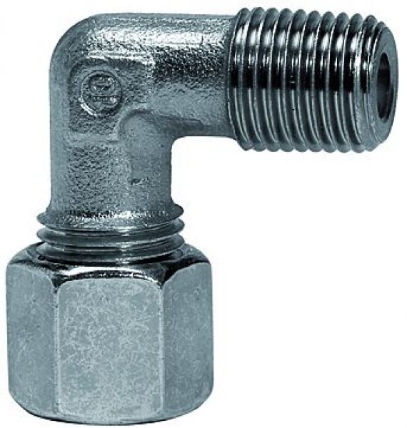 Winkel-Einschraubverschraubung, R 1 AG, Rohr-ø 28 mm, Stahl verzinkt - bei HUG Technik ✓