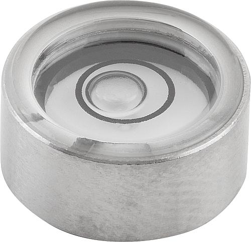 Dosenlibellenkörper D1=12 H=6 Edelstahl, schwarz, Komp:Glas, E10' Empfindlichkeit 10' - K1156.120710 - kommt direkt von HUG Technik 😊