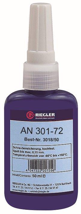 RIEGLER Lock AN 301-72, anaerober Klebstoff, mittelfest, 50 ml - direkt bei HUG Technik ✓