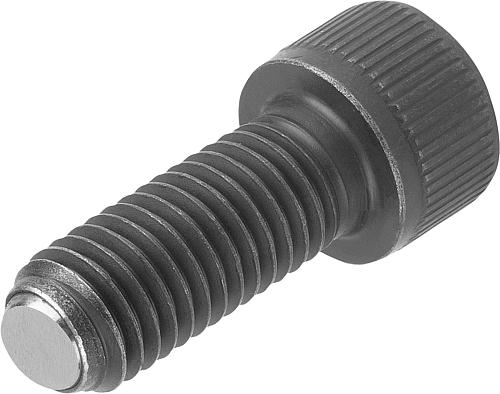 Produktbild Kugeldruckschraube mit Kopf M08, Form:BV Vergütungsstahl, Komp:Wälzlagerstahl L2=20 - K0380.40820 - bekommst Du bei HUG Technik ♡