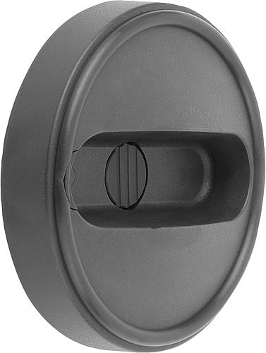 Handrad mit Nut Gr.1 D1=80 Thermoplast, ohne Griff, D=10 - K0256.108010036 - gibt’s bei ☆ HUG Technik ✓