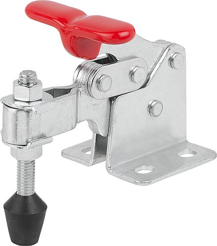 Schnellspanner, Fuß waagrecht, Standard, F2=3400, verstellb. Andruckspindel M10x80, Form: B, Stahl - K1257.023400 - bei HUG Technik ✓