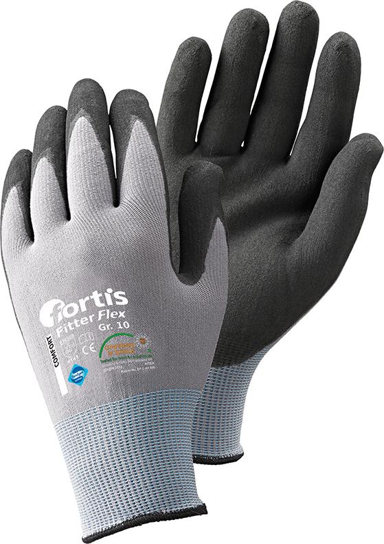 FORTIS Handschuh Fitter Flex, grau-schwarz - bekommst Du bei ★ HUG Technik ✓