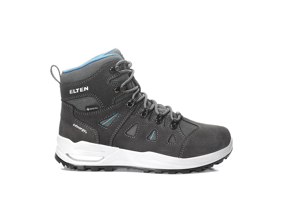 ELTEN® Berufsstiefel ENYA XXF GTX grey-turquoise Mid ESD O2 WR CI - rechts