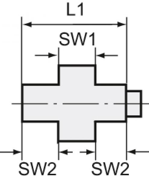 Lösbarer Doppelgewindenippel, IG/AG, flach dichtend G 1/8, Edelstahl 1.4408 - gibt’s bei HUG Technik ✓