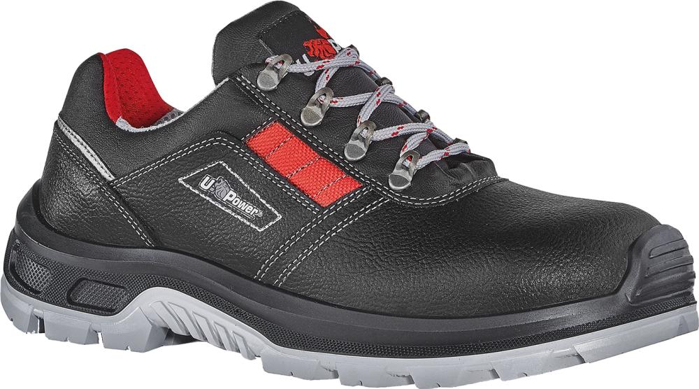 U-Power® Sicherheitshalbschuh ELECT, S3, SRC, schwarz-grau-rot, Gr. 45 ✓