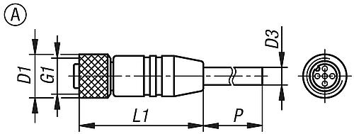 Steckverbinder mit Schraubanschluss geschirmt, Form:A, D1=14,5, P=10000, N=5X0,34 Mm², L1=43, Tpu, Komp:Bronze - K1482.1215X10000 - bekommst Du bei HUG Technik ♡