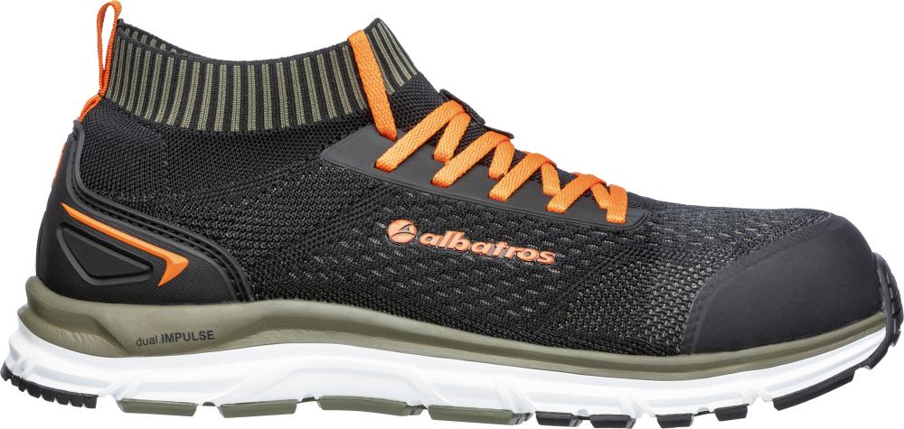 albatros® Sicherheitshalbschuh ULTIMATE IMPULSE OLIVE LOW 646730, S1P ESD HRO SRA, schwarz/oliv - direkt bei HUG Technik ✓