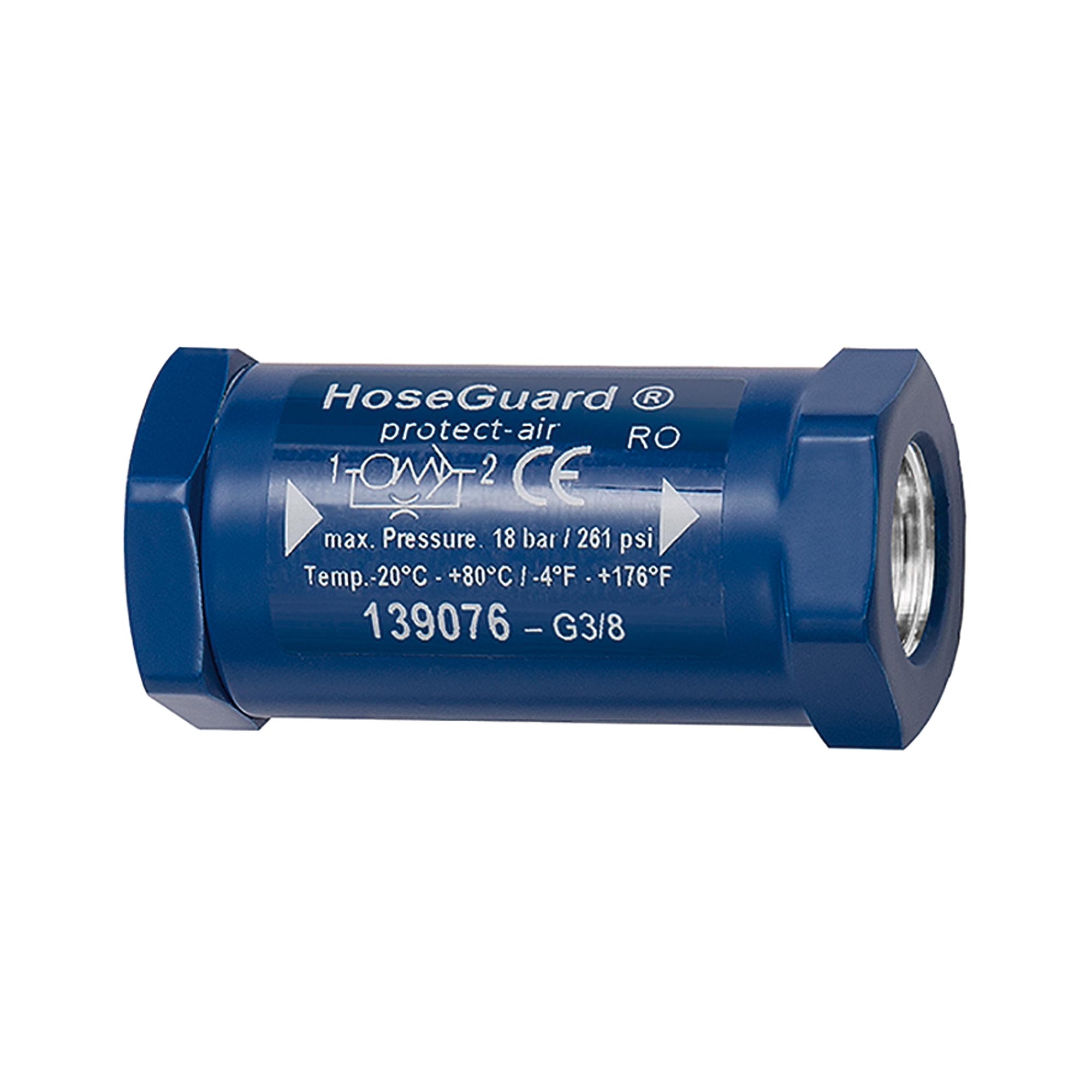 Schlauchbruchsicherung »Hose Guard«, Alu / Alu, G 3/4 IG/IG - bei HUG Technik ✓ ✌