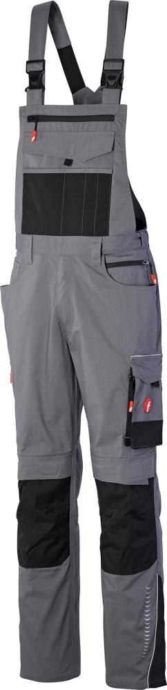 FORTIS Herren-Latzhose Performance grau-schwarz Gr. 25