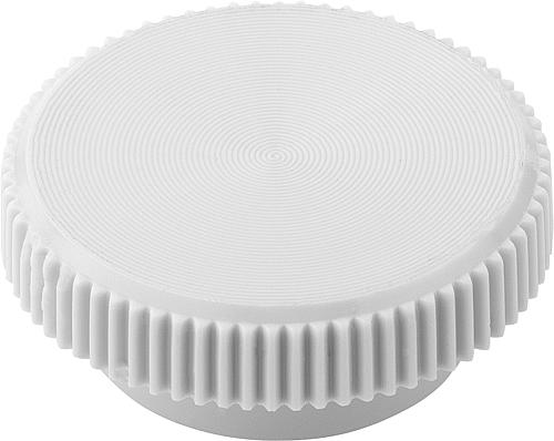 Rändelknopf mit Innensechskant Thermoplast, grau, für=M03 - K0680.0305 - direkt bei HUG Technik ✓