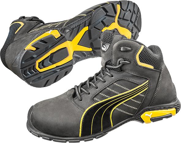 Puma® Boots Amsterdam MID 632240, S3 SRC, schwarz-gelb - kommt direkt von HUG Technik 😊