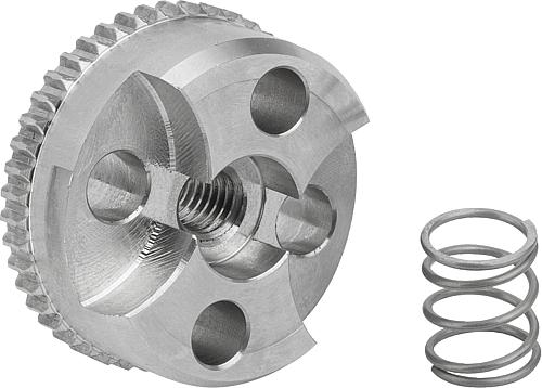 Rastelement mit Außenverzahnung, Form: E, D4=23, N=38, H=9,5, Edelstahl blank, Komp: Edelstahl - K1446.152338 - bekommst Du bei ★ HUG Technik ✓