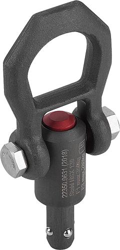 Kugeltragbolzen D1=8, L1=15, Stahl Mangan-phosphatiert - K1920.2108X15